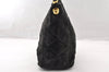 Authentic BOTTEGA VENETA Intrecciato Suede Leather Shoulder Bag Black 7324I