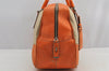 Authentic PRADA Vintage Canvas Leather Hand Boston Bag Beige 7329I