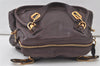 Authentic Chloe Paraty Medium 2Way Shoulder Hand Bag Purse Leather Purple 7329K