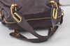 Authentic Chloe Paraty Medium 2Way Shoulder Hand Bag Purse Leather Purple 7329K