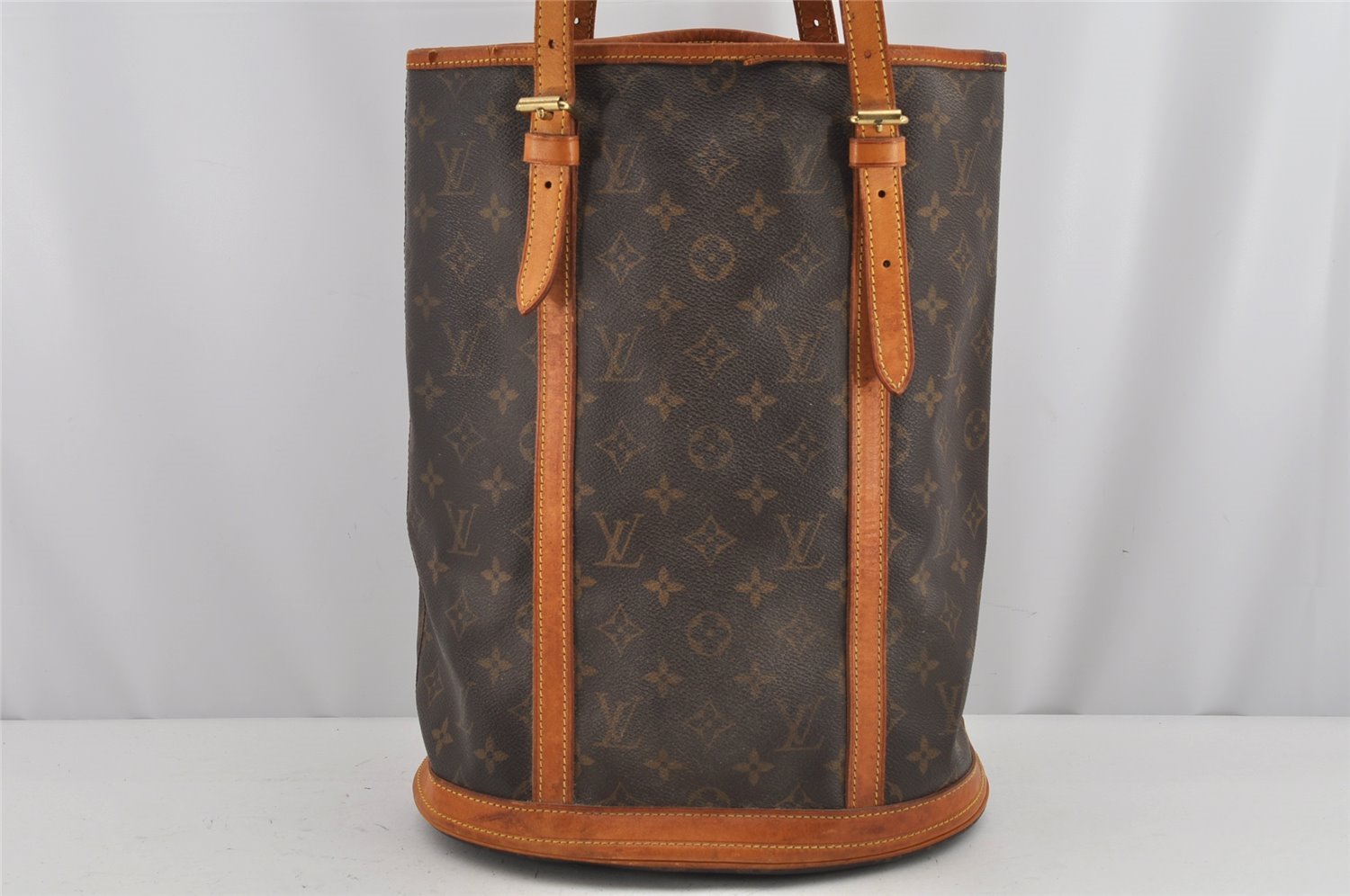 Authentic Louis Vuitton Monogram Bucket GM Shoulder Tote Bag M42236 Junk 7330J