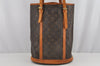 Authentic Louis Vuitton Monogram Bucket GM Shoulder Tote Bag M42236 Junk 7330J