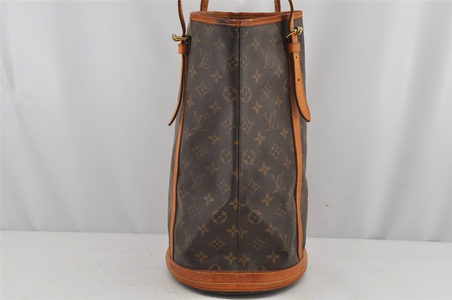 Authentic Louis Vuitton Monogram Bucket GM Shoulder Tote Bag M42236 Junk 7330J