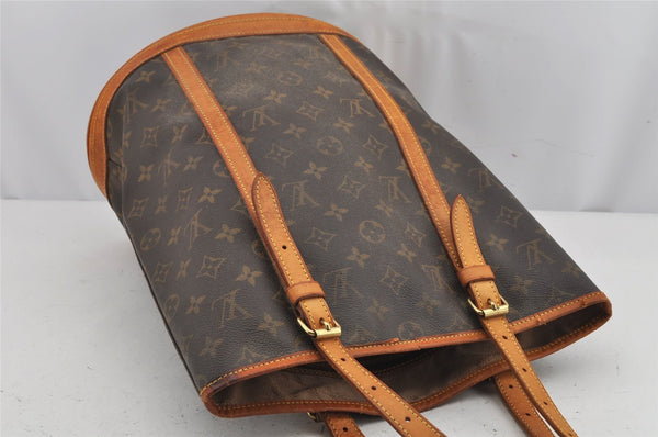 Authentic Louis Vuitton Monogram Bucket GM Shoulder Tote Bag M42236 Junk 7330J