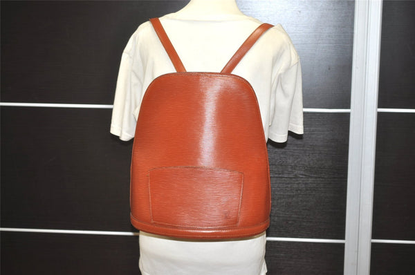 Authentic Louis Vuitton Epi Gobelin Backpack Brown M52293 LV 7331I