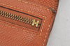 Authentic HERMES Bearn Classic Vintage Leather Long Wallet Purse Brown 7332K