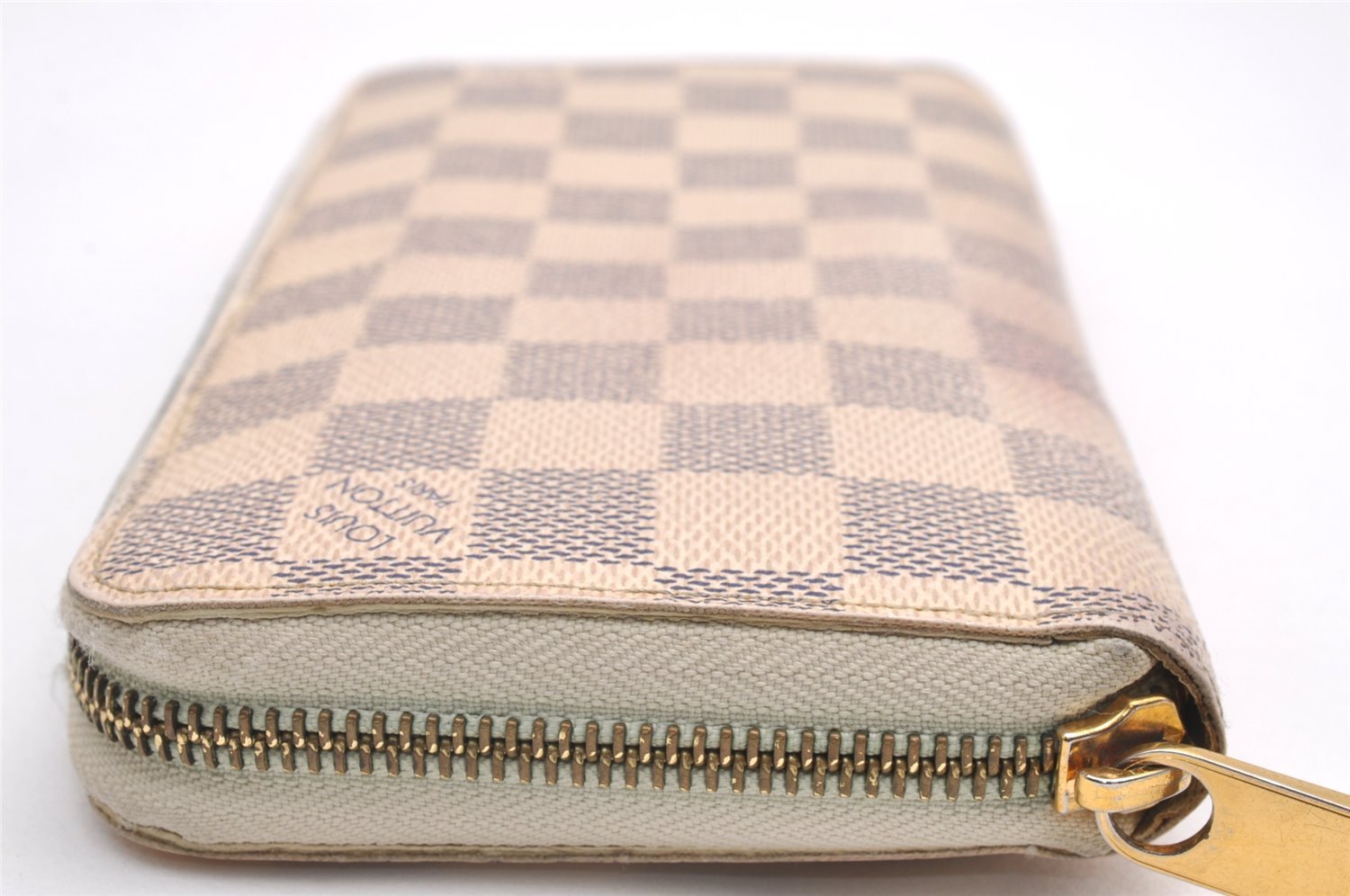 Authentic Louis Vuitton Damier Azur Zippy Wallet Long Purse N60019 LV 7333I