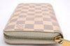 Authentic Louis Vuitton Damier Azur Zippy Wallet Long Purse N60019 LV 7333I