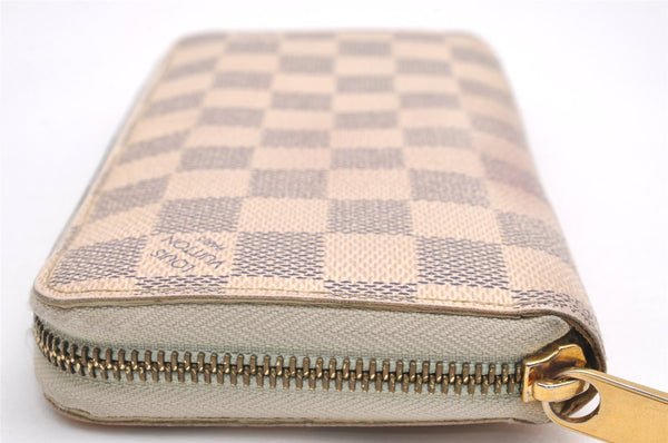 Authentic Louis Vuitton Damier Azur Zippy Wallet Long Purse N60019 LV 7333I