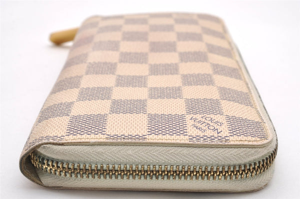 Authentic Louis Vuitton Damier Azur Zippy Wallet Long Purse N60019 LV 7333I