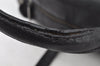 Authentic CHANEL Chocolate Bar Calf Skin CC Logo Hand Boston Bag Black 7335I