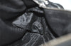 Authentic CHANEL Chocolate Bar Calf Skin CC Logo Hand Boston Bag Black 7335I