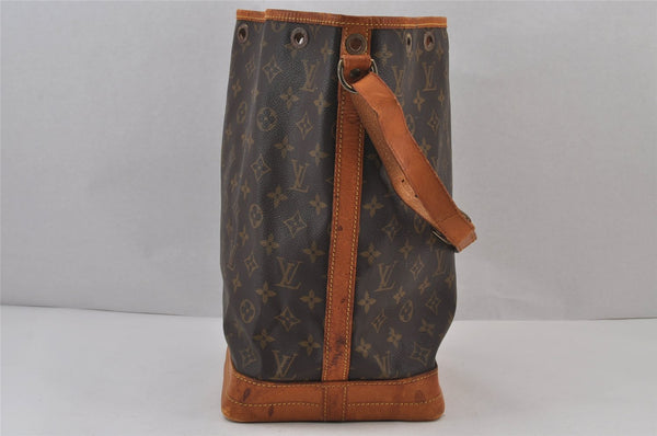 Authentic Louis Vuitton Monogram Noe Shoulder Drawstring Bag M42224 LV 7335J
