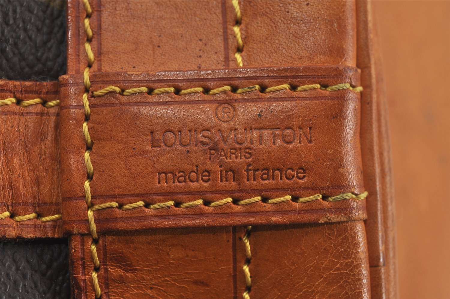 Authentic Louis Vuitton Monogram Noe Shoulder Drawstring Bag M42224 LV 7335J