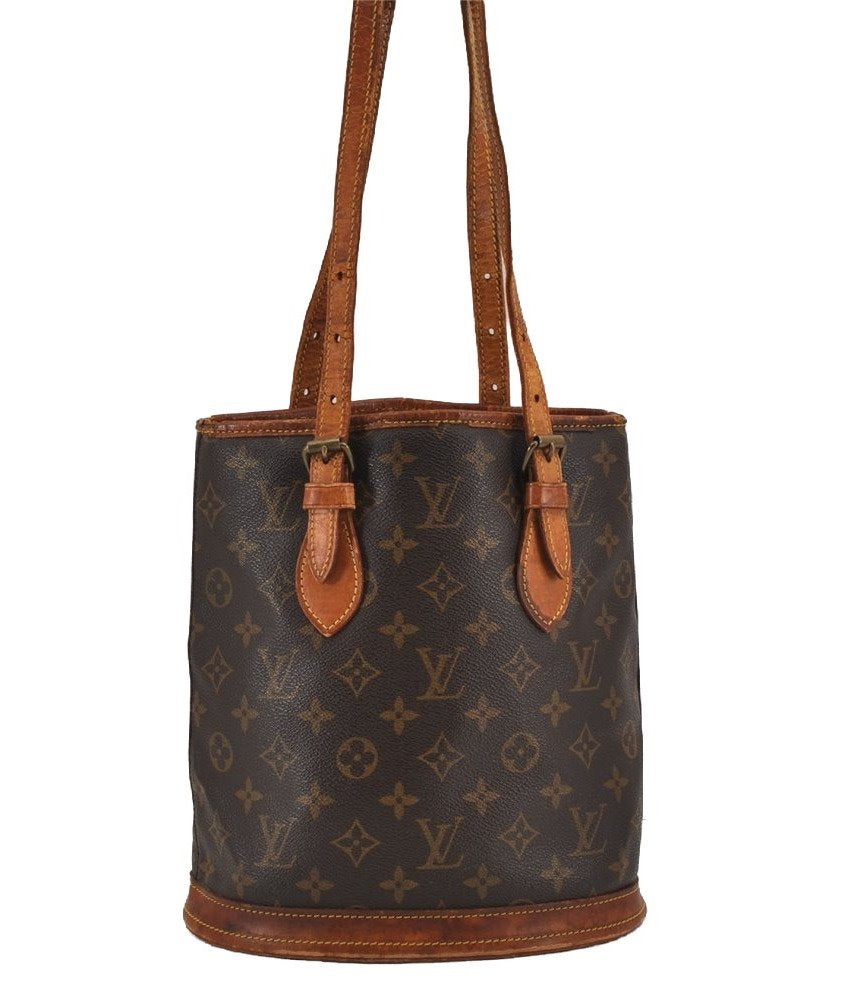 Authentic Louis Vuitton Monogram Bucket PM Shoulder Tote Bag Old Model LV 7340J