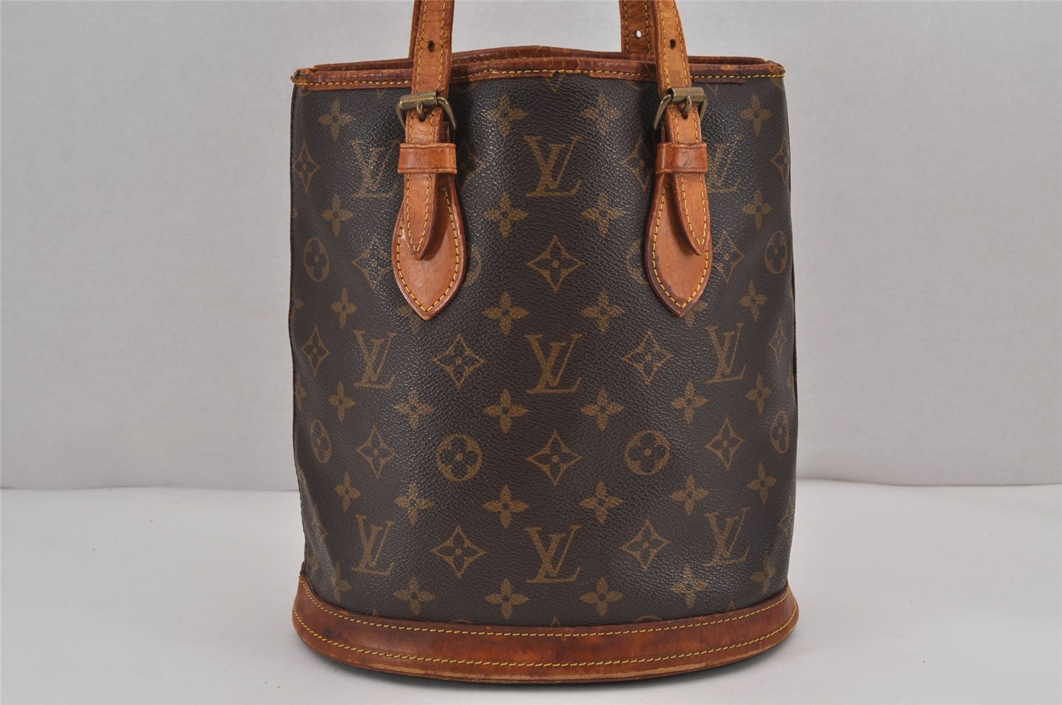Authentic Louis Vuitton Monogram Bucket PM Shoulder Tote Bag Old Model LV 7340J
