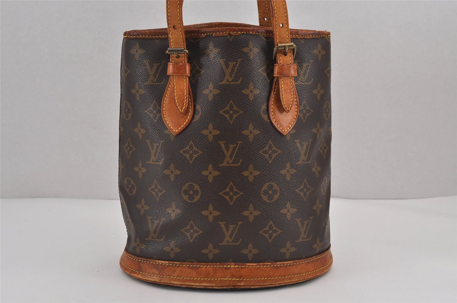 Authentic Louis Vuitton Monogram Bucket PM Shoulder Tote Bag Old Model LV 7340J