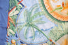 Authentic HERMES Carre 90 Scarf "ALOHA" Silk Blue 7342I