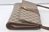 Authentic GUCCI Shoulder Cross Body Bag Purse GG PVC Leather Brown 7342K