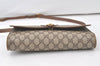 Authentic GUCCI Shoulder Cross Body Bag Purse GG PVC Leather Brown 7342K