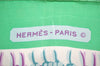 Authentic HERMES Carre 90 Scarf "MACRAME" Silk Green 7344I