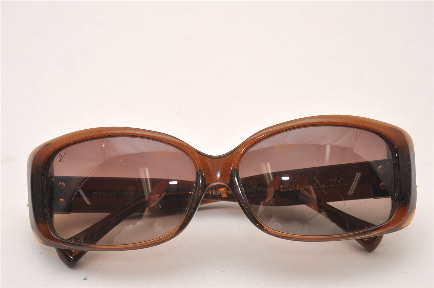 Authentic Louis Vuitton Soupcon GM Sunglasses Glitter Plastic Z0004E Brown 7346I