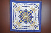 Authentic HERMES Carre 90 Scarf "Eperon d' or" Silk Blue 7347G