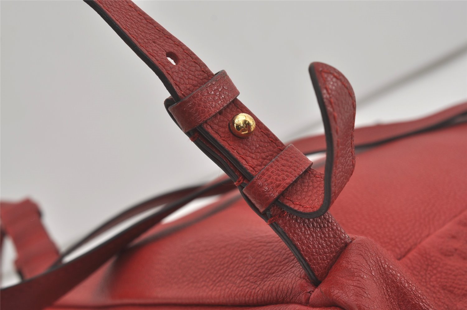 Authentic Louis Vuitton Monogram Empreinte Sorbonne Backpack Red M44015 LV 7349I