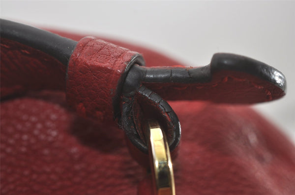 Authentic Louis Vuitton Monogram Empreinte Sorbonne Backpack Red M44015 LV 7349I