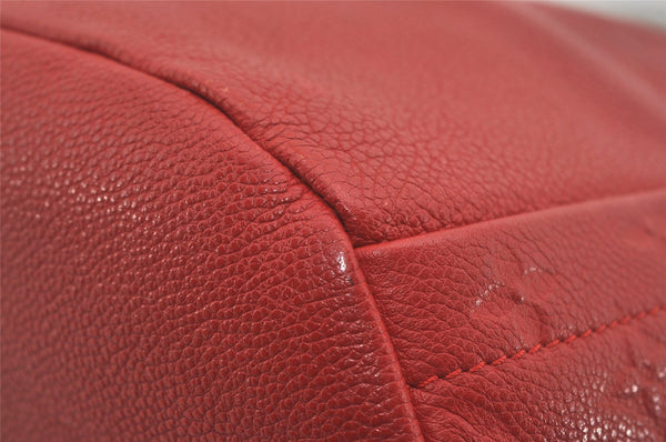 Authentic Louis Vuitton Monogram Empreinte Sorbonne Backpack Red M44015 LV 7349I