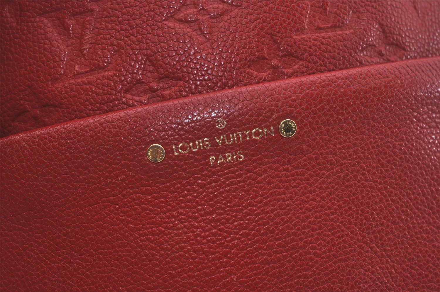 Authentic Louis Vuitton Monogram Empreinte Sorbonne Backpack Red M44015 LV 7349I