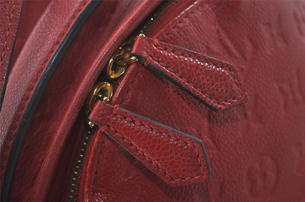 Authentic Louis Vuitton Monogram Empreinte Sorbonne Backpack Red M44015 LV 7349I