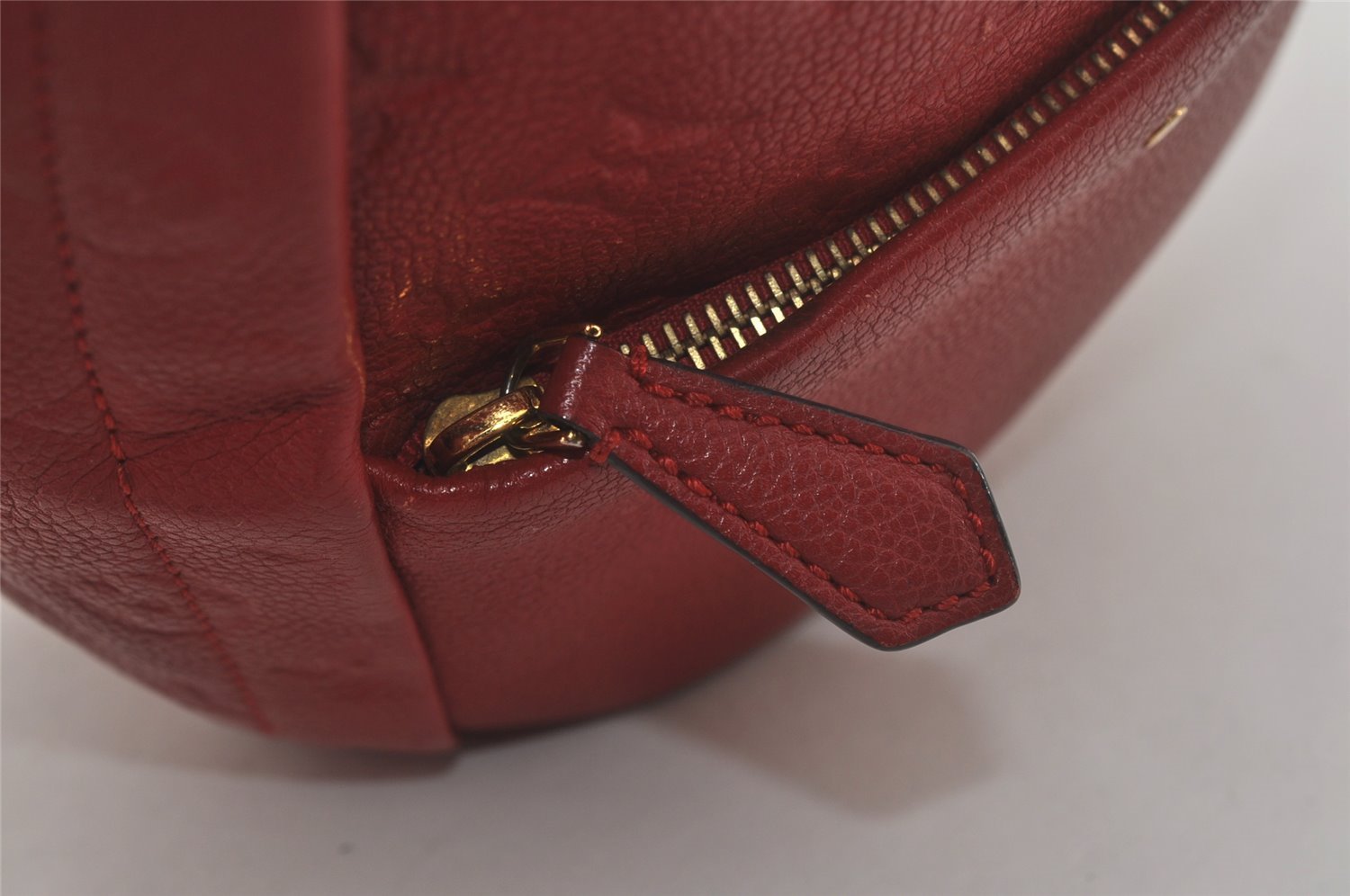 Authentic Louis Vuitton Monogram Empreinte Sorbonne Backpack Red M44015 LV 7349I
