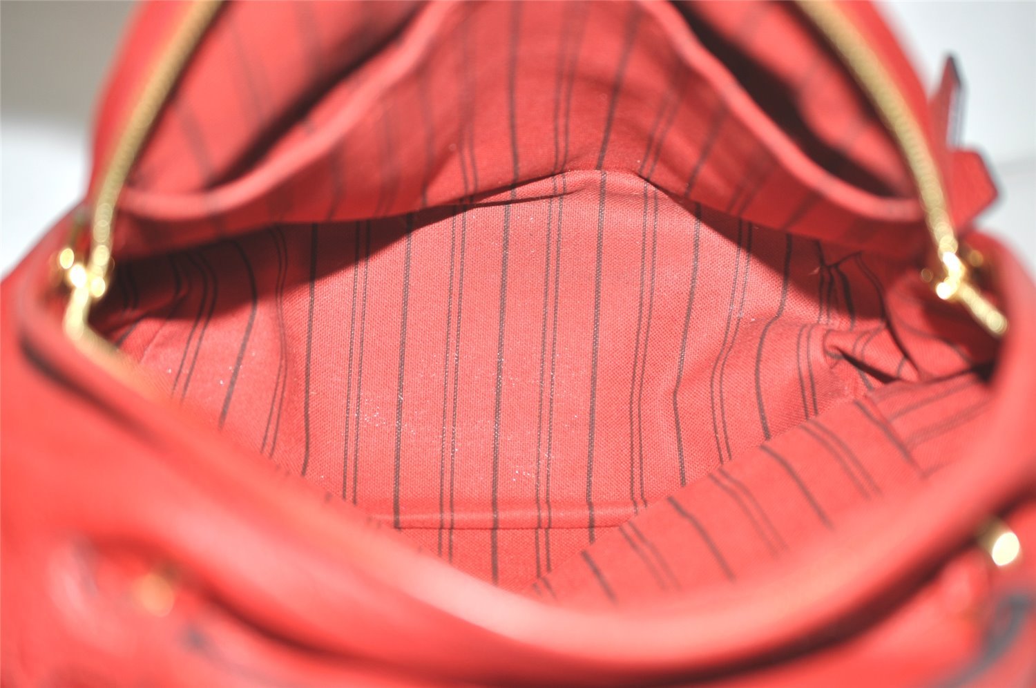 Authentic Louis Vuitton Monogram Empreinte Sorbonne Backpack Red M44015 LV 7349I