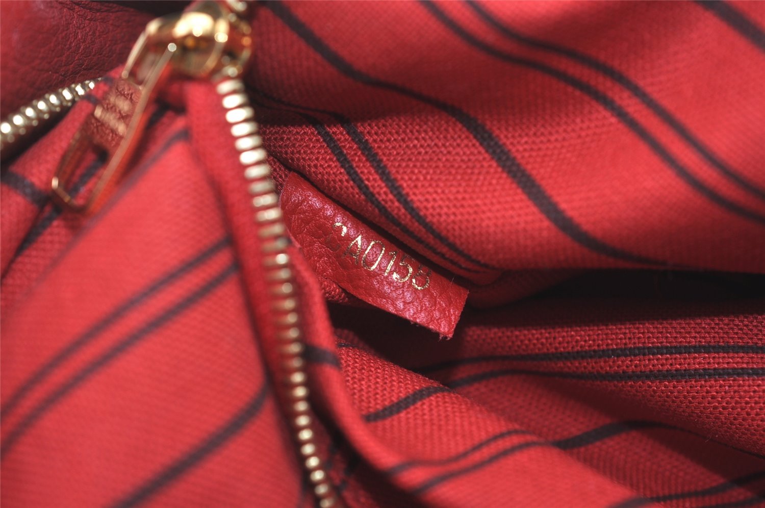 Authentic Louis Vuitton Monogram Empreinte Sorbonne Backpack Red M44015 LV 7349I