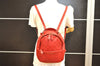 Authentic Louis Vuitton Monogram Empreinte Sorbonne Backpack Red M44015 LV 7349I