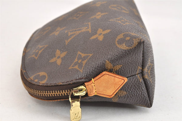 Authentic Louis Vuitton Monogram Pochette Cosmetic Pouch M47515 LV Junk 7349K