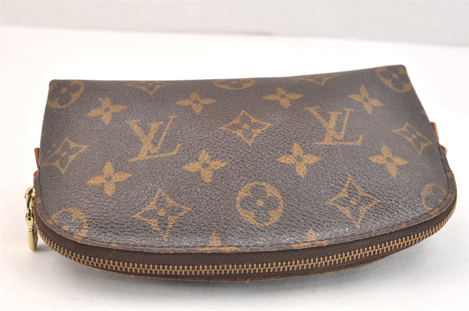 Authentic Louis Vuitton Monogram Pochette Cosmetic Pouch M47515 LV Junk 7349K