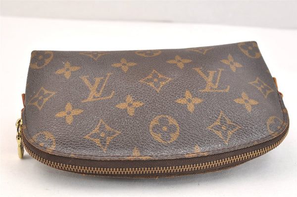 Authentic Louis Vuitton Monogram Pochette Cosmetic Pouch M47515 LV Junk 7349K