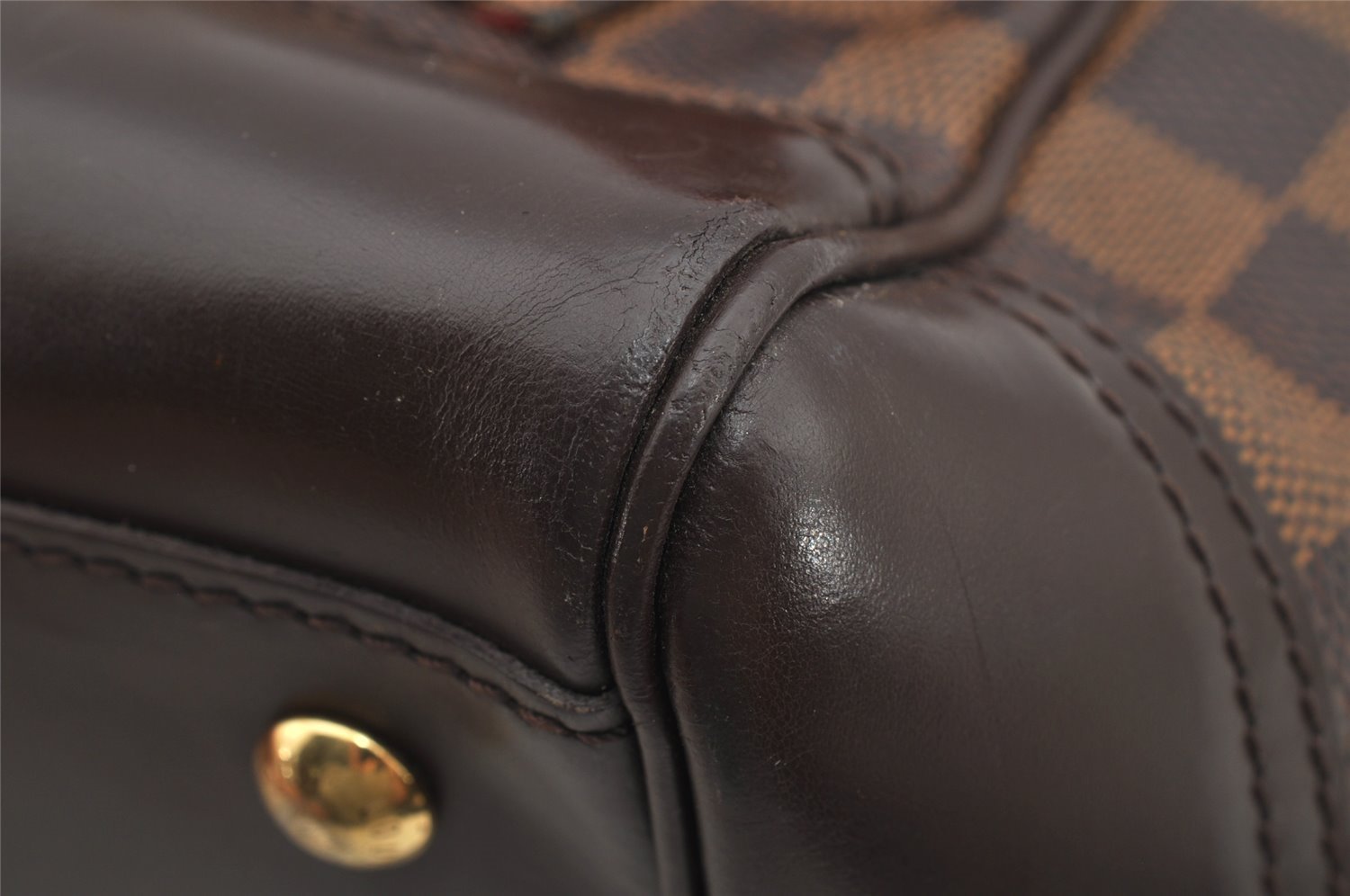 Authentic Louis Vuitton Damier Knightbridge Shoulder Hand Bag N51201 LV 7350I