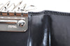 Authentic GUCCI Vintage 6 Hooks Key Case Holder Leather Black Box 7351F