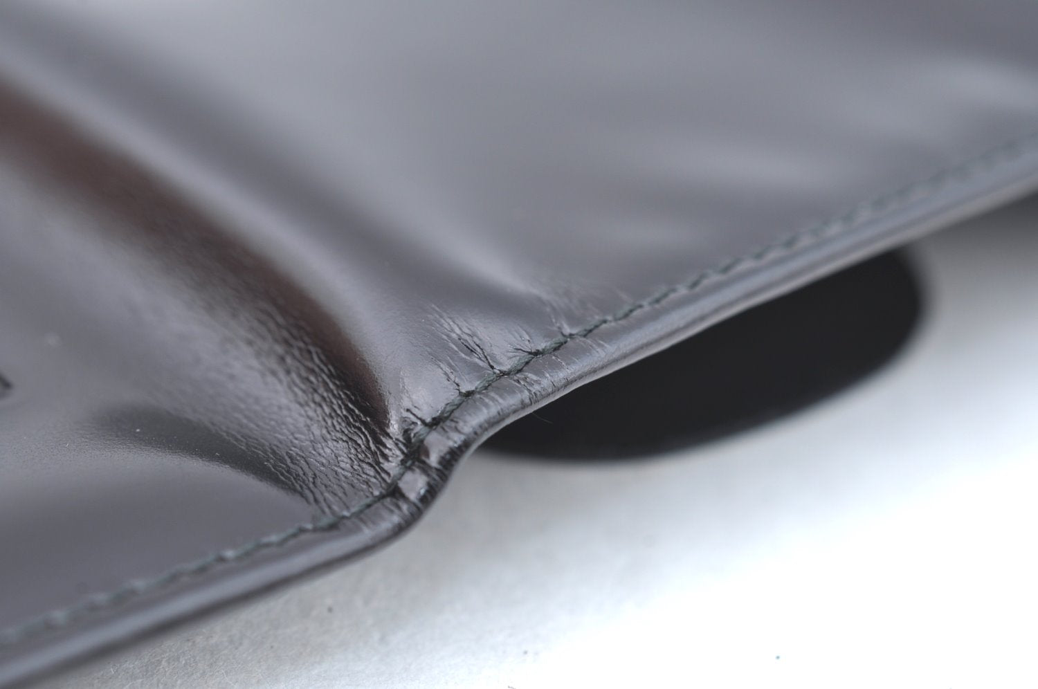 Authentic GUCCI Vintage 6 Hooks Key Case Holder Leather Black Box 7351F