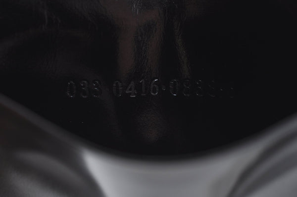 Authentic GUCCI Vintage 6 Hooks Key Case Holder Leather Black Box 7351F