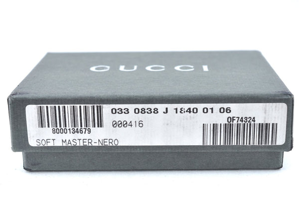 Authentic GUCCI Vintage 6 Hooks Key Case Holder Leather Black Box 7351F