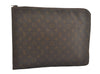 Authentic Louis Vuitton Monogram Poche Documents Document Case Old Model 7351I