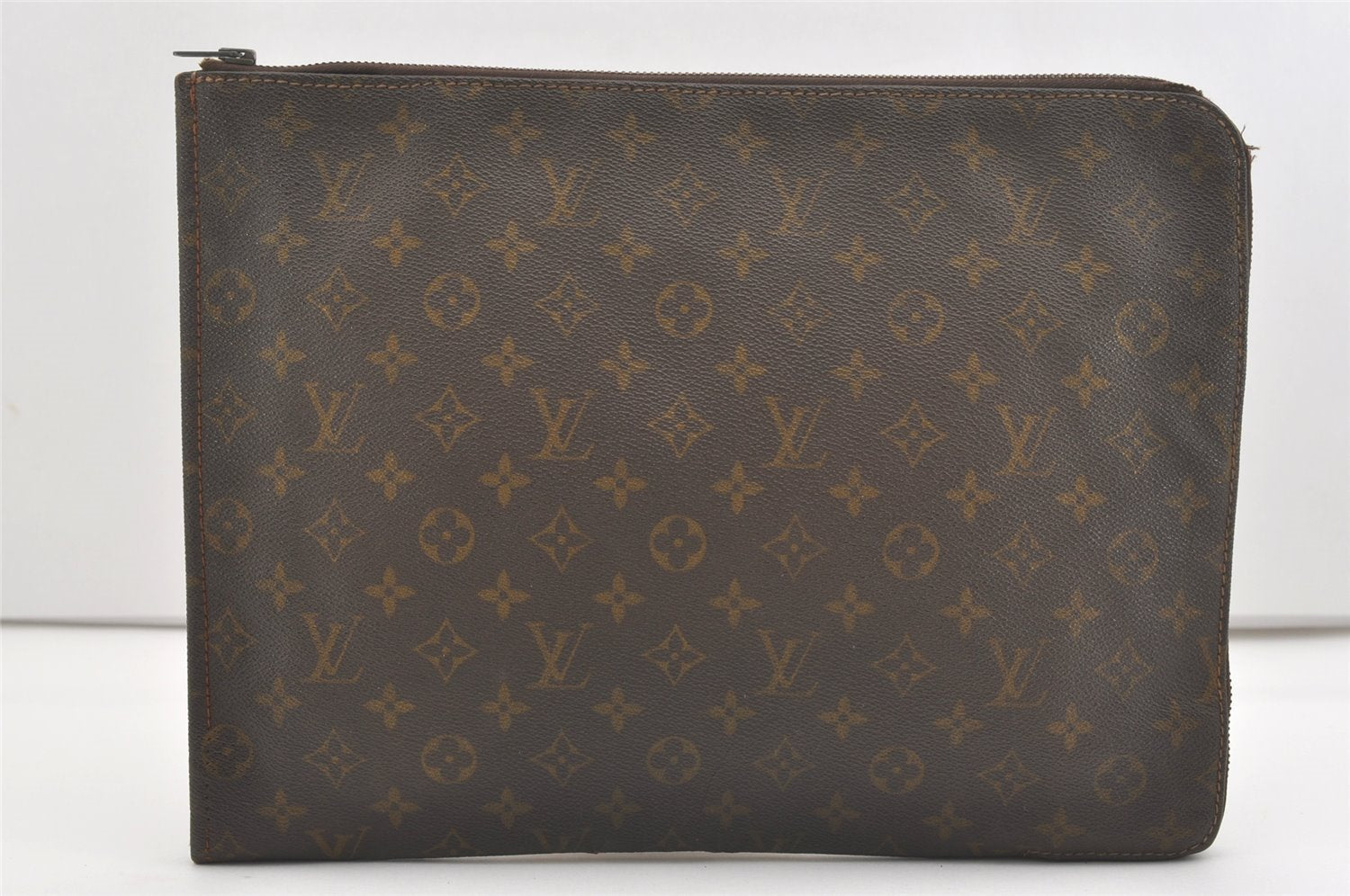 Authentic Louis Vuitton Monogram Poche Documents Document Case Old Model 7351I