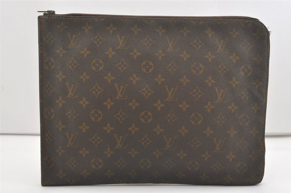 Authentic Louis Vuitton Monogram Poche Documents Document Case Old Model 7351I