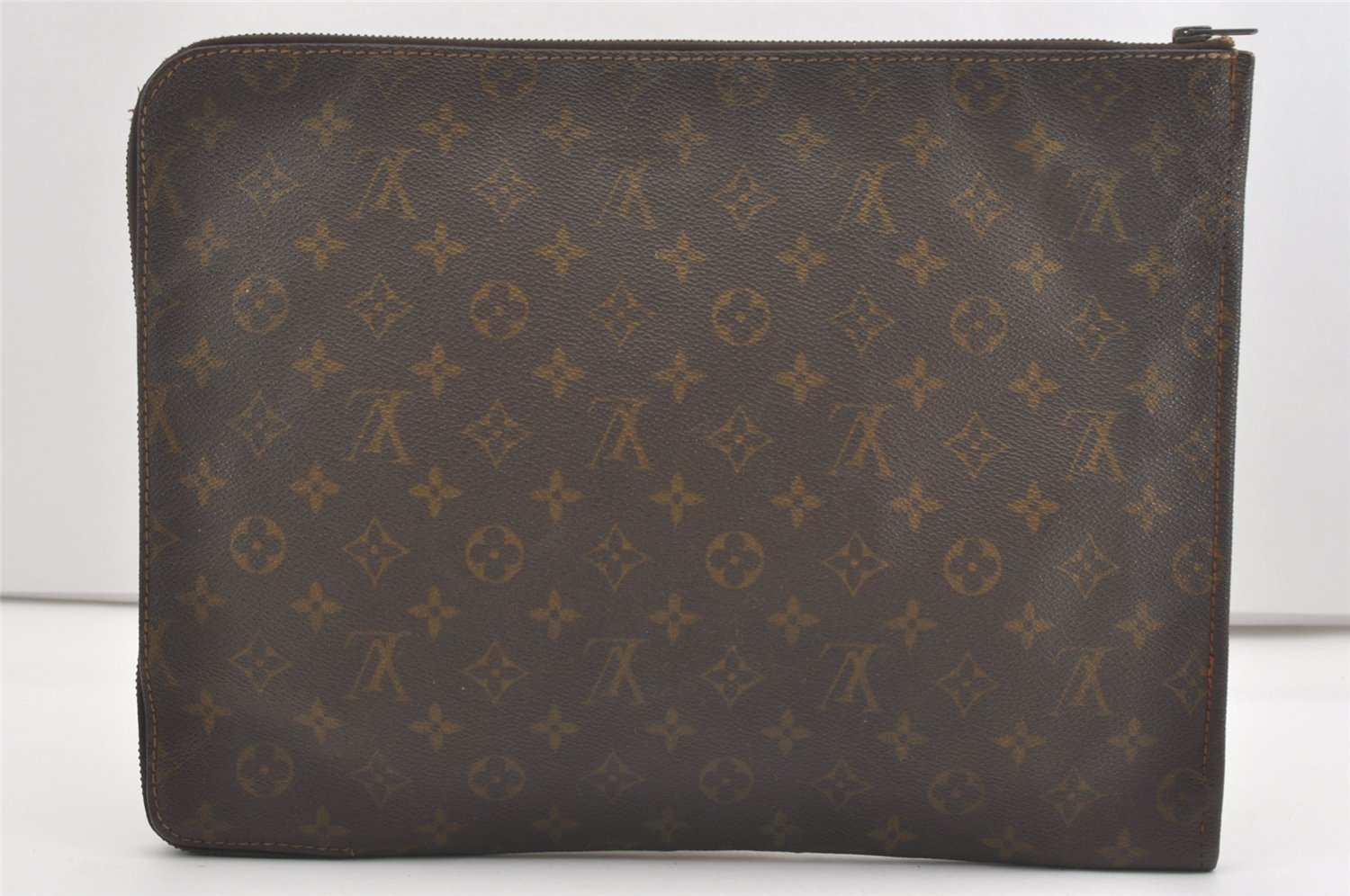 Authentic Louis Vuitton Monogram Poche Documents Document Case Old Model 7351I