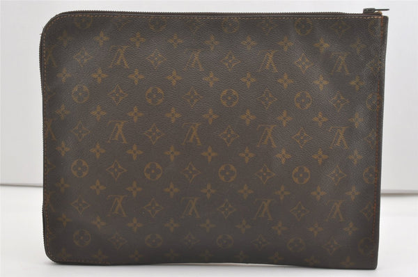 Authentic Louis Vuitton Monogram Poche Documents Document Case Old Model 7351I