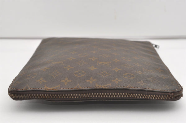 Authentic Louis Vuitton Monogram Poche Documents Document Case Old Model 7351I